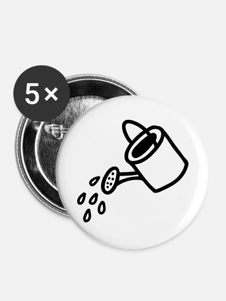 Gießkanne - Line - Buttons groß 56 mm (5er Pack) - Weiß