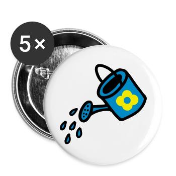 Gießkanne 3 - Buttons groß 56 mm (5er Pack) - Weiß - Vorne
