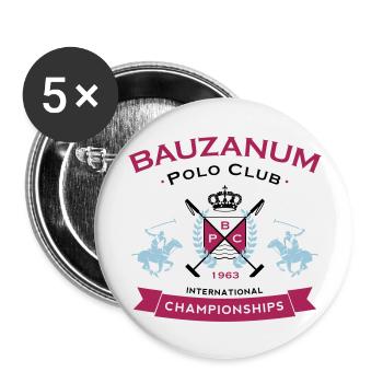 BAUZANUM POLO CLUB - Buttons groß 56 mm (5er Pack) - Weiß - Vorne