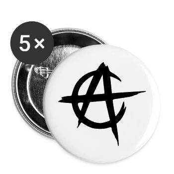 anarcho capitalism vector - Buttons large 2.2''/56 mm (5-pack) - white - Front