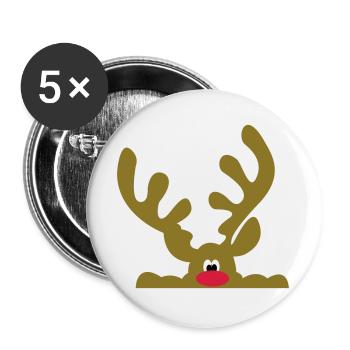 elch - Buttons groß 56 mm (5er Pack) - Weiß - Vorne