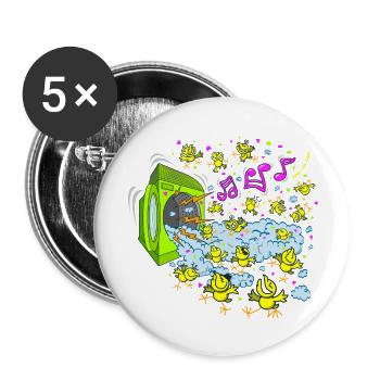 Chicks Foam Party - Buttons large 2.2''/56 mm (5-pack) - white - Front