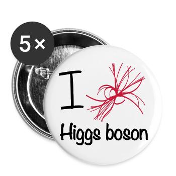 I love Higgs boson - Lot de 5 grands badges (56 mm) - blanc - Devant