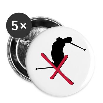 Ski - Freestyle - Buttons groß 56 mm (5er Pack) - Weiß - Vorne