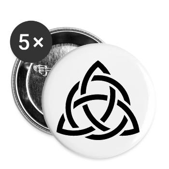 Celtic Knot - Buttons large 2.2''/56 mm (5-pack) - white - Front
