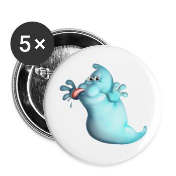 Ghost - Buttons groß 56 mm (5er Pack) - Weiß - Vorne