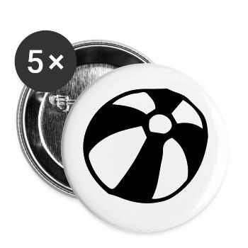 Wasserball,Sommer,Ballon,Spaß,Kreis,Tätigkeit,Pool - Buttons groß 56 mm (5er Pack) - Weiß - Vorne