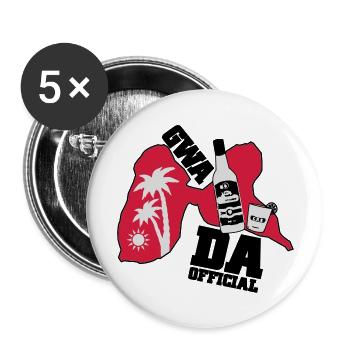 gwada official crs (v.2) - Lot de 5 grands badges (56 mm) - blanc - Devant