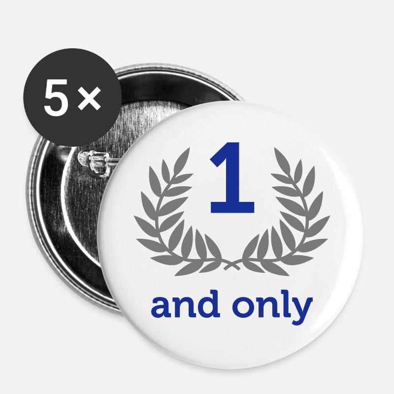 1 and only - Buttons large 2.2''/56 mm (5-pack) - white