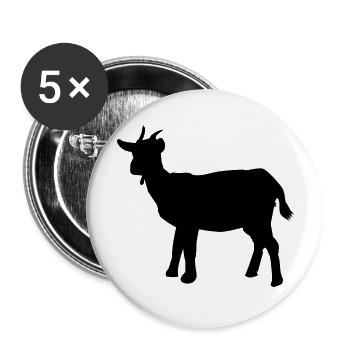 goat10 - Buttons groß 56 mm (5er Pack) - Weiß - Vorne