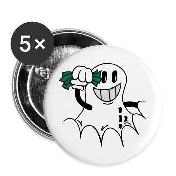 arachides et de l'argent / peanut 'n money (3c) - Lot de 5 grands badges (56 mm) - blanc - Devant