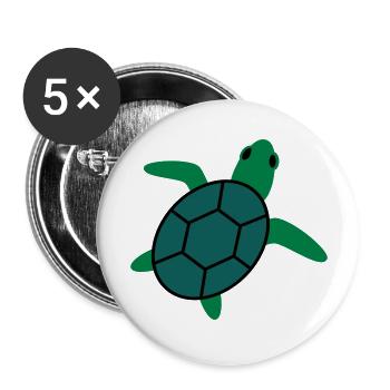 turtle - Buttons large 2.2''/56 mm (5-pack) - white - Front