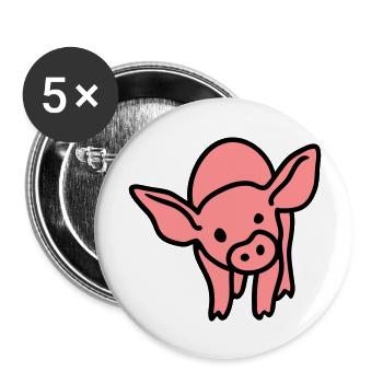 Piglet 2 - Buttons large 2.2''/56 mm (5-pack) - white - Front