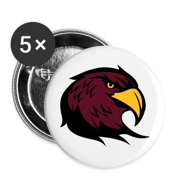 Aigle, Eagle - Lot de 5 grands badges (56 mm) - blanc - Devant