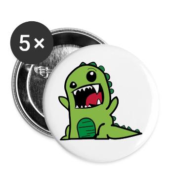 Tito das grüne Monster - Buttons groß 56 mm (5er Pack) - Weiß - Vorne