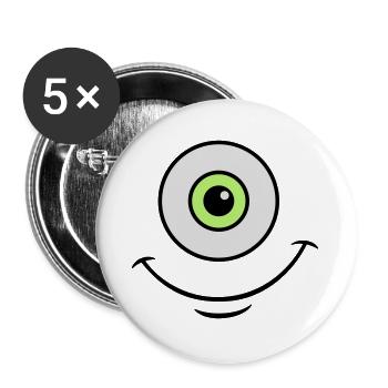 monster eye - Buttons large 2.2''/56 mm (5-pack) - white - Front