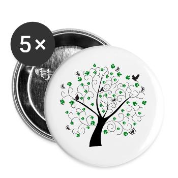 The wonderful tree - Buttons large 2.2''/56 mm (5-pack) - white - Front