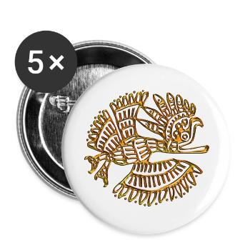 EAGLE INDIEN - Lot de 5 grands badges (56 mm) - blanc - Devant