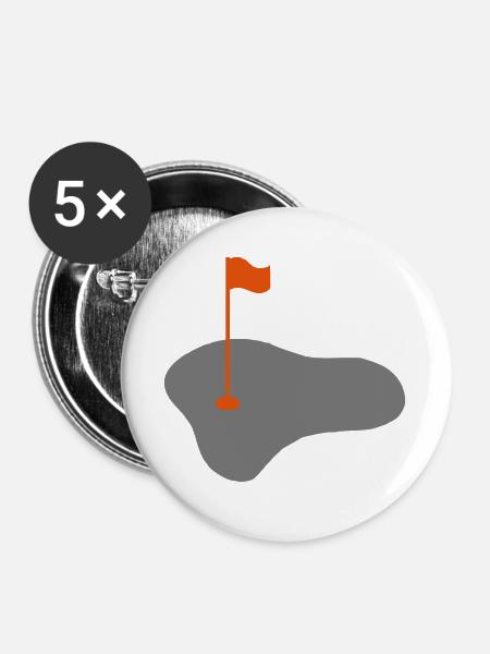 Golf - Buttons groß 56 mm (5er Pack) - Weiß