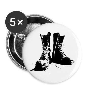 schuhe highheels schoes flipflops boots stiefel19 - Buttons groß 56 mm (5er Pack) - Weiß - Vorne