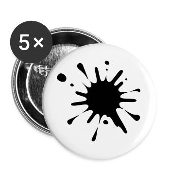 Image d’éclaboussure de peinture* - Lot de 5 grands badges (56 mm) - blanc - Devant