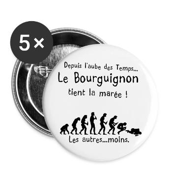 Burgund Flut Alkohol Morgengrauen Zeit - Buttons groß 56 mm (5er Pack) - Weiß - Vorne
