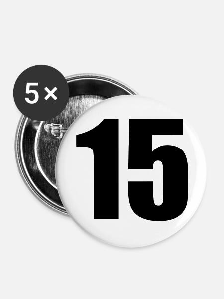 15 - Buttons groß 56 mm (5er Pack) - Weiß