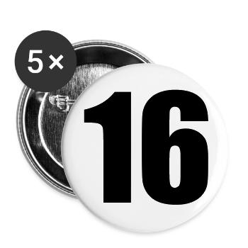 16 - Lot de 5 grands badges (56 mm) - blanc - Devant