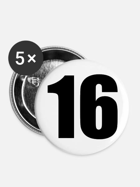 16 - Buttons groß 56 mm (5er Pack) - Weiß