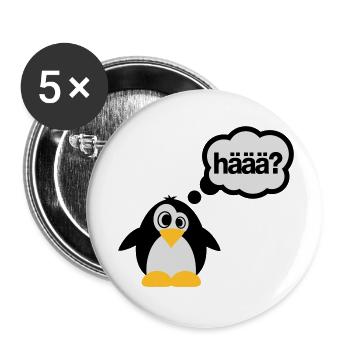 Penguins - Haaa? - Lot de 5 grands badges (56 mm) - blanc - Devant