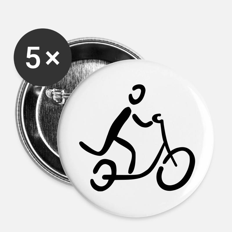 Kickbike - Buttons large 2.2''/56 mm (5-pack) - white