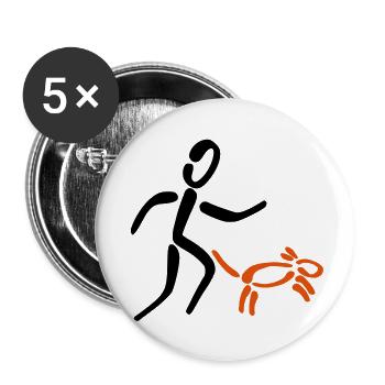 Agility - Lot de 5 grands badges (56 mm) - blanc - Devant