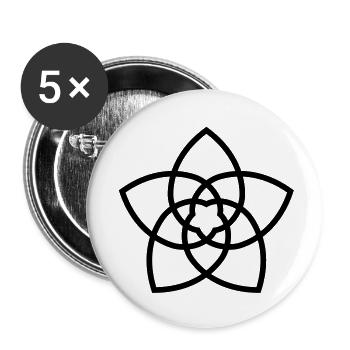 venusblume__blume_der_liebe_5x5 - Buttons groß 56 mm (5er Pack) - Weiß - Vorne