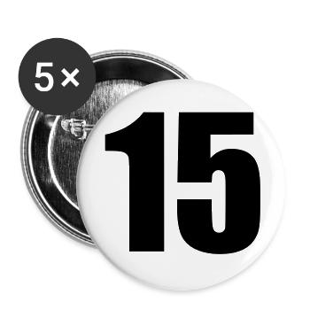 15 - Buttons groß 56 mm (5er Pack) - Weiß - Vorne