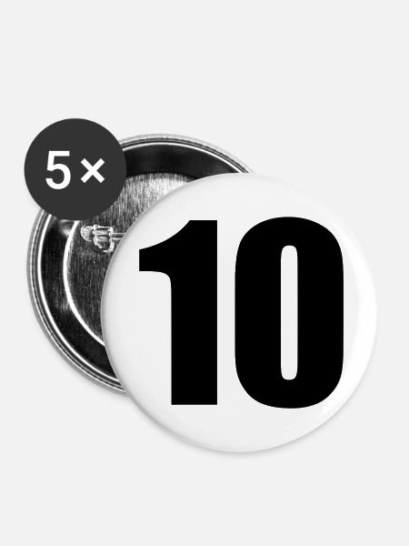 10 - Buttons groß 56 mm (5er Pack) - Weiß