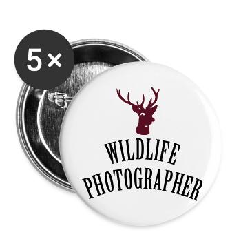 Wildlife Photographer (Deer, 2c) - Buttons groß 56 mm (5er Pack) - Weiß - Vorne
