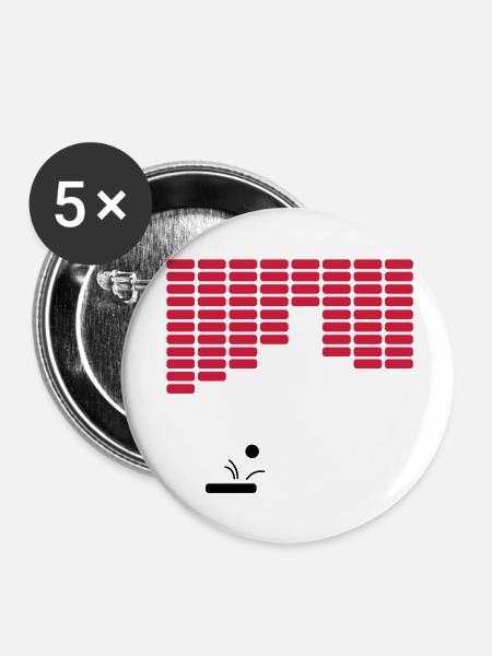 retro game - Buttons groß 56 mm (5er Pack) - Weiß
