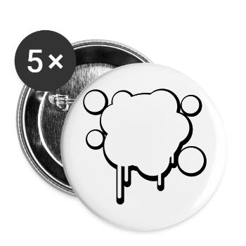 klecks___f1 - Buttons large 2.2''/56 mm (5-pack) - white - Front