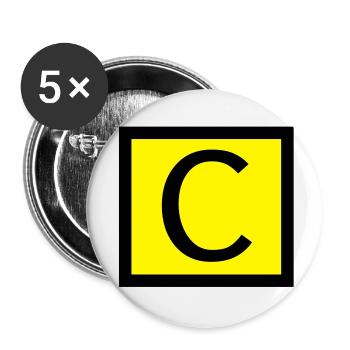 Directeur de vol - Lot de 5 grands badges (56 mm) - blanc - Devant