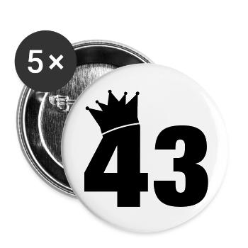 43_krone_f1 - Buttons groß 56 mm (5er Pack) - Weiß - Vorne