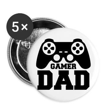 gamer zocken spielen konsole computer controler st - Buttons groß 56 mm (5er Pack) - Weiß - Vorne
