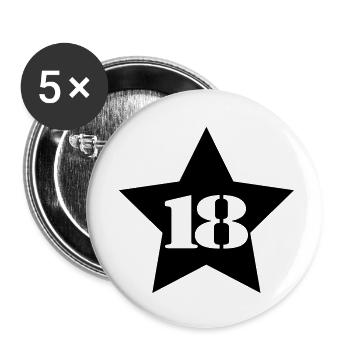 18__star___f1 - Buttons groß 56 mm (5er Pack) - Weiß - Vorne