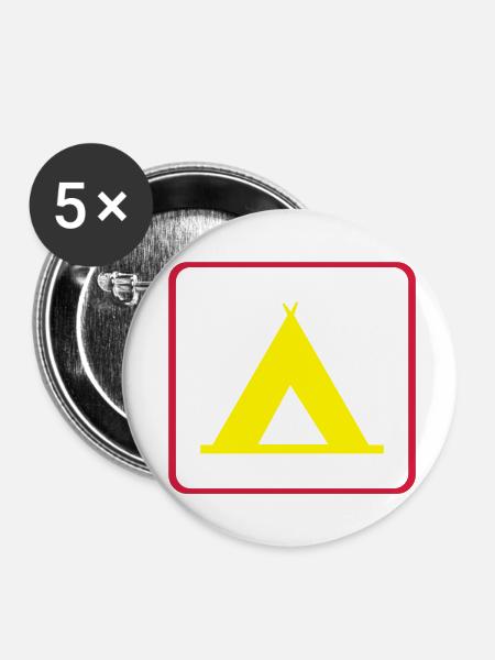 10_sign - Buttons groß 56 mm (5er Pack) - Weiß