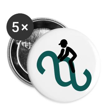 Paragraphenreiter Couleur - Lot de 5 grands badges (56 mm) - blanc - Devant