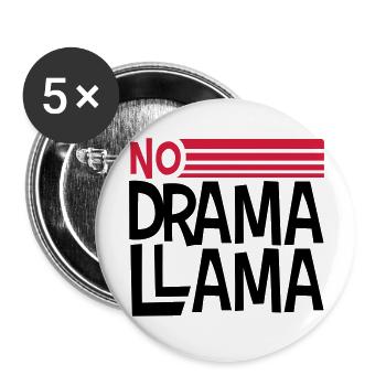 texte logo no drama llama party cool célébrer fun c - Lot de 5 grands badges (56 mm) - blanc - Devant