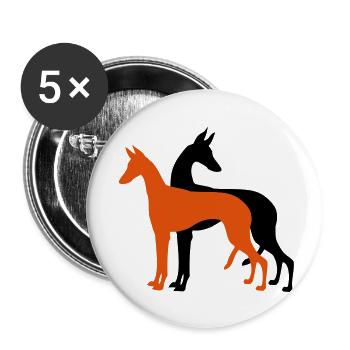 Podencos - Lot de 5 grands badges (56 mm) - blanc - Devant