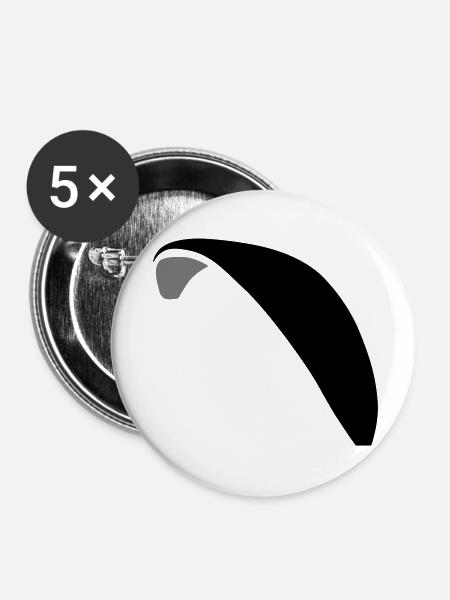 Paraglider - Buttons groß 56 mm (5er Pack) - Weiß