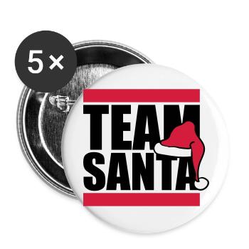 friends crew team merry christmas santa claus n - Buttons large 2.2''/56 mm (5-pack) - white - Front