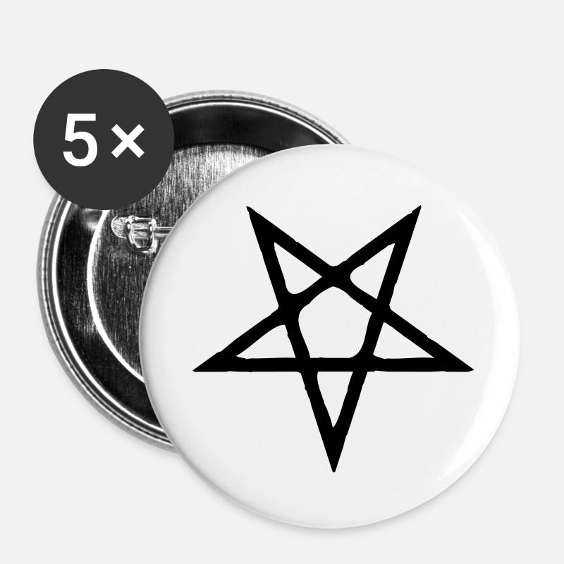 Pentagram__V015 - Buttons large 2.2''/56 mm (5-pack) - white