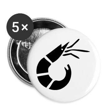 Shrimp - Crab - Shrimp Fishing - Buttons large 2.2''/56 mm (5-pack) - white - Front